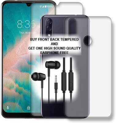 SOMTONE Front and Back Tempered Glass for ZTE Blade 10 Prime FRONT BACK TEMPERED GLASS BUY AND GET EARPHONE FREE(Pack of 1)