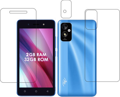 wooden craft Front and Back Tempered Glass for Itel A23S {Flexible}, A511LQ, A23S(Pack of 3)