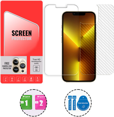 SOMTONE Front and Back Tempered Glass for Apple iPhone 13 Pro 5G (1 FREE CAMERA LENS) WITH FRONTBACK SCREEN PROTECTOR(Pack of 1)