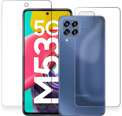 SOMTONE Front and Back Tempered Glass for Samsung Galaxy M53 FRONT BACK(Pack of 1)