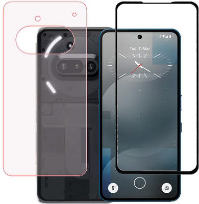 HOBBYTRONICS Front and Back Tempered Glass for Nothing Phone (3a)(Pack of 1)