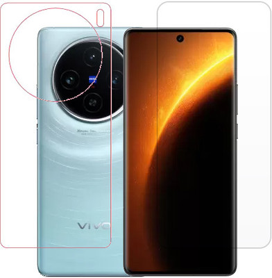 HOBBYTRONICS Front and Back Tempered Glass for vivo X100, VIVO X100(Pack of 1)