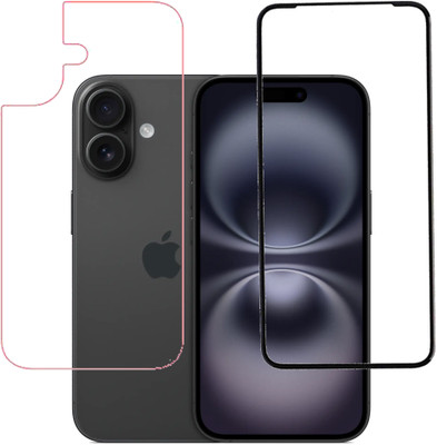 AARERED Front and Back Tempered Glass for iphone 16, IPHONE 16(Pack of 1)