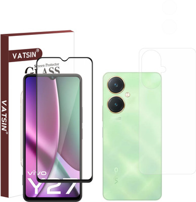 Vatsin Front and Back Tempered Glass for ViVO Y27(Pack of 2)