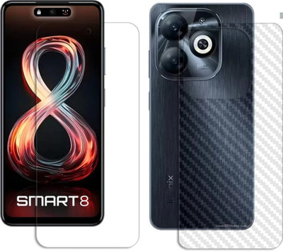 DB Front and Back Tempered Glass for INFINIX SMART 8 PRO FRONT AND BACK TEMPERED GLASS(Pack of 2)
