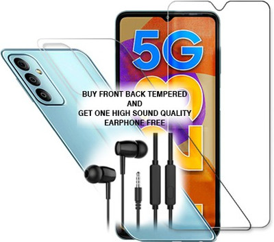 SOMTONE Front and Back Tempered Glass for Samsung Galaxy F23 FRONT BACK TEMPERED GLASS BUY AND GET EARPHONE FREE(Pack of 1)