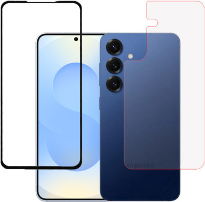 HOBBYTRONICS Front and Back Tempered Glass for Samsung galaxy s25 plus 5G, Samsung galaxy s25 plus(Pack of 1)
