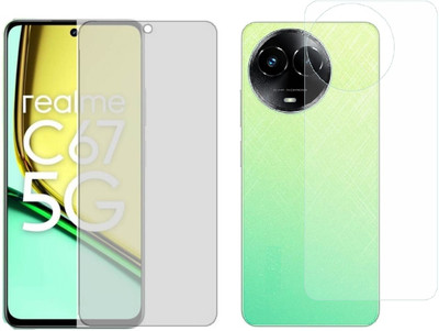 4 YARDS Front and Back Tempered Glass for Realme C67 5G (Matte Finish)(Pack of 1)
