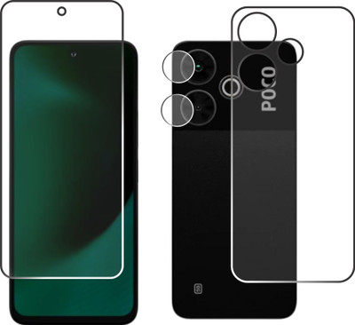 chakoor Front and Back Tempered Glass for POCO M6 Plus 5G, Redmi 13 5G(Pack of 3)