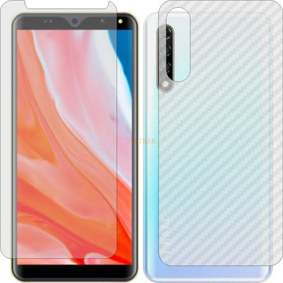 TELTREK Front and Back Tempered Glass for I KALL K900 (Front Matte Finish & Back 3d Carbon Fiber)(Pack of 2)