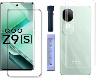 4 YARDS Front and Back Tempered Glass for IQOO Z9s 5G (6.78 Inch) UV Curved Case Friendly HD Clarity with installation kit(Pack of 1)