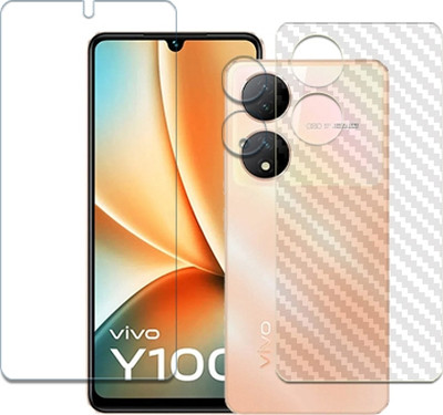 20SKY Front and Back Tempered Glass for 1-vivo Y100 FRONTBACK AND CAMERA LENS SCREEN GUARD(Pack of 1)