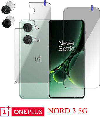 PONDRIK Front and Back Tempered Glass for OnePlus Nord 3 5G(Pack of 3)