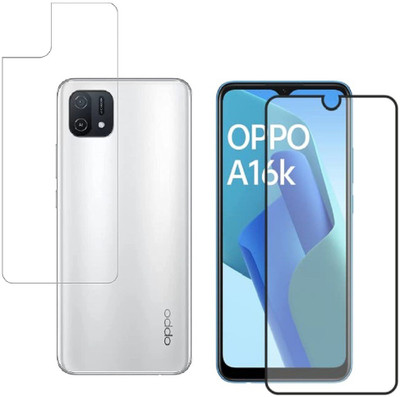 4 YARDS Front and Back Tempered Glass for Oppo A16K (D-Plus)(Pack of 1)