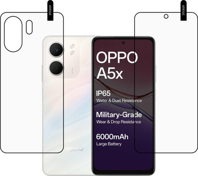 MOBKAVACH Front and Back Tempered Glass for OPPO A5X 5G(Pack of 2)
