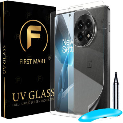 FIRST MART Front and Back Tempered Glass for realme 13 5G, OnePlus 13, 1+ 13 5G, UV Tempered Glass with Back Nano Fiber Guard(Pack of 2)