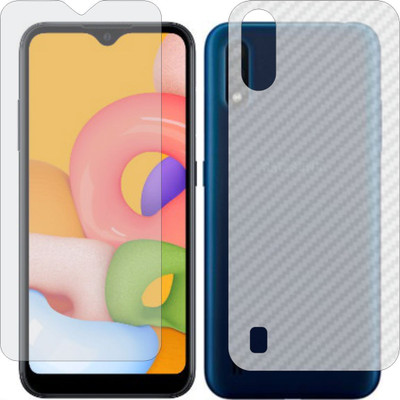 MOBART Front and Back Tempered Glass for SAMSUNG SM A015F GALAXY A01(Pack of 2)