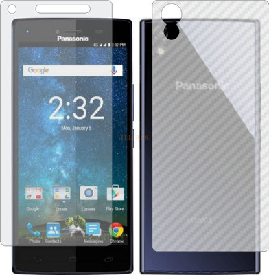 TELTREK Front and Back Tempered Glass for PANASONIC ELUGA TURBO (Front Matte Finish & Back 3d Carbon Fiber)(Pack of 2)