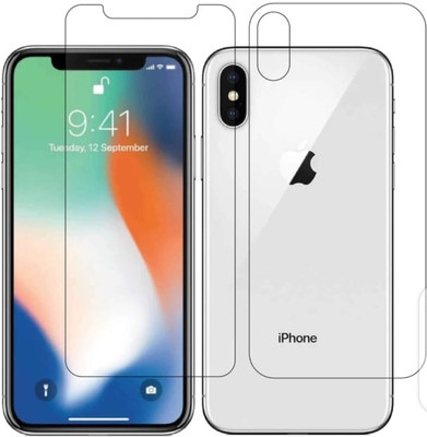 DOWRVIN Front and Back Tempered Glass for Apple iPhone XS(Pack of 2)