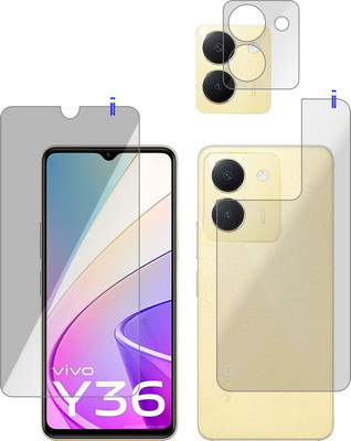 Cinzia Front and Back Tempered Glass for vivo Y36(Pack of 3)