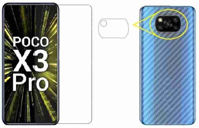 MUTAALI Front and Back Tempered Glass for POCO X3 PRO(Pack of 1)