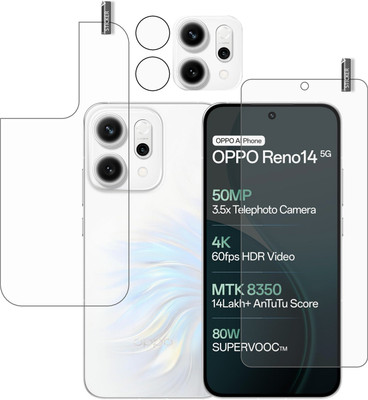 GARUDA GLASS Front and Back Tempered Glass for OPPO RENO 14 5g with camera lens Protector(Pack of 3)