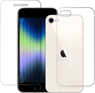 SOMTONE Front and Back Tempered Glass for Apple iPhone SE 2022 FRONT BACK(Pack of 1)