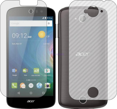 Fasheen Front and Back Tempered Glass for ACER LIQUID Z530 (Front Matte Finish & Back 3d Carbon Fiber)(Pack of 2)