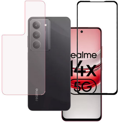 HOBBYTRONICS Front and Back Tempered Glass for Realme 14X, REALME 14X(Pack of 1)
