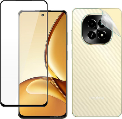 Vatsin Front and Back Tempered Glass for Realme C63 5G, Realme C63 5G [Back Carbon Fiber](Pack of 2)