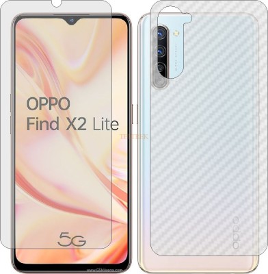 TELTREK Front and Back Tempered Glass for OPPO FIND X2 LITE (Front Matte Finish & Back 3d Carbon Fiber)(Pack of 2)