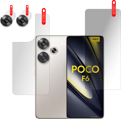 ARKEIS Front and Back Tempered Glass for Poco F6(Pack of 3)