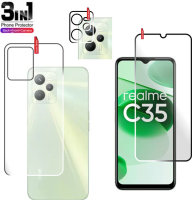 chakoor Front and Back Tempered Glass for Realme C35(Pack of 3)