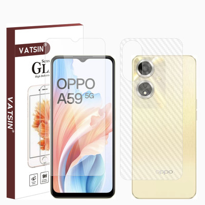 Vatsin Front and Back Tempered Glass for Oppo A59 5G(Pack of 2)