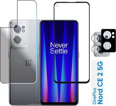 FINCH Front and Back Tempered Glass for ONEPLUS NORD CE 2(Pack of 3)