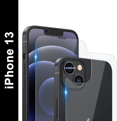 CASEKOO Front and Back Screen Guard for iPhone 13(Pack of 2)