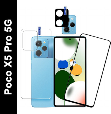 Olonga Front and Back Tempered Glass for POCO X5 PRO 5G(Pack of 3)