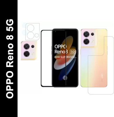 KANCHA Front and Back Tempered Glass for OPPO RENO 8 5G(Pack of 2)
