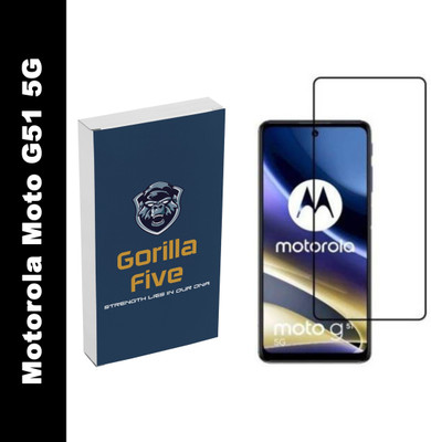 GORILLA FIVE Tempered Glass Guard for MOTOROLA G51 5G, Moto G51 5G.(Pack of 1)