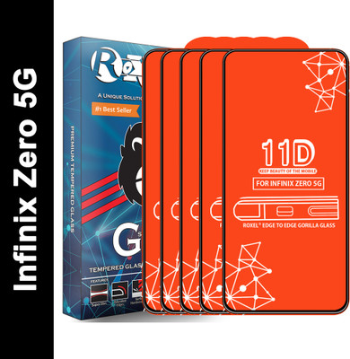 Roxel Edge To Edge Tempered Glass for Infinix Zero 5G(Pack of 5)