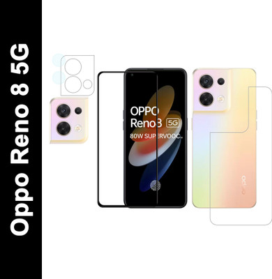 Vatsin Front and Back Tempered Glass for Oppo Reno 8 5G(Pack of 3)