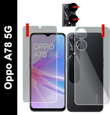 ICROMECK Front and Back Tempered Glass for Oppo A78 5G(Pack of 2)