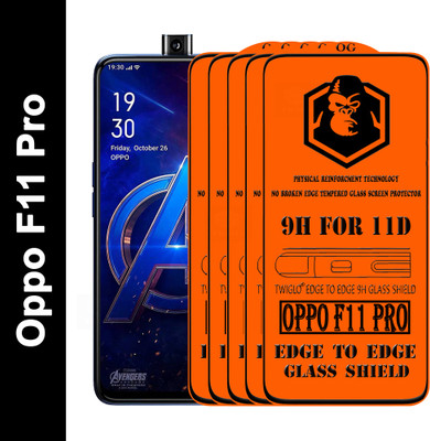 TWIGLO Edge To Edge Tempered Glass for OPPO F11 PRO(Pack of 5)