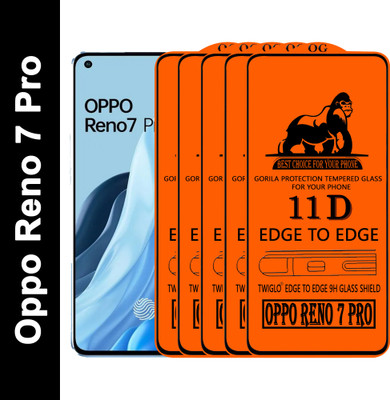 TWIGLO Edge To Edge Tempered Glass for OPPO RENO 7 PRO(Pack of 5)