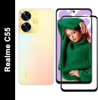 YOGIJEET Edge To Edge Tempered Glass for Realme C55(Pack of 1)