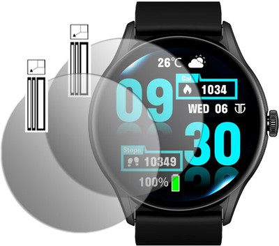 Screen Protector Edge To Edge Screen Guard for Titan Evoke SMARTWATCH(Pack of 2)