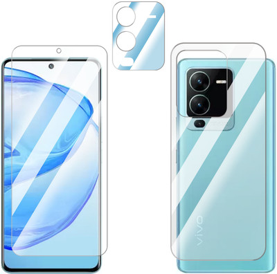 FCS Impossible Screen Guard for Vivo V25 Pro Front + Back + Camera (Glossy)(Pack of 3)