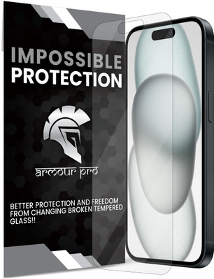 ArmourPro Impossible Screen Guard for iPhone 15, Apple iPhone 15, Apple 15(Pack of 1)