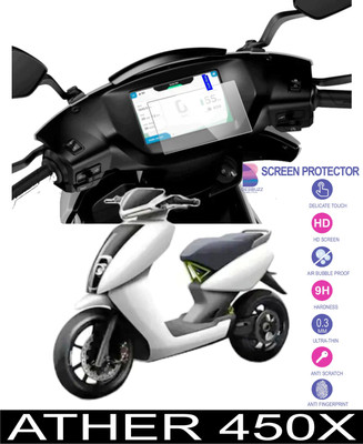 DESIBUZZ Impossible Screen Guard for Electric scooter Ather 450x, 9h Hammer Proof,Unbreakable,Nano FlexiGlass(Pack of 1)