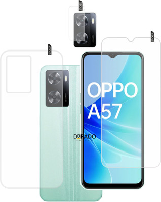 DORADO SHIELD Impossible Screen Guard for oppo a57 front and back with camera lens(Pack of 3)